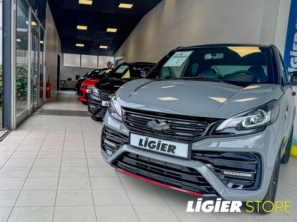 Showroom de Ligier Quimper avec plusieurs Ligier JS50 Sport voiture sans permis Showroom de Ligier Quimper avec plusieurs Ligier JS50 Sport voiture sans permis