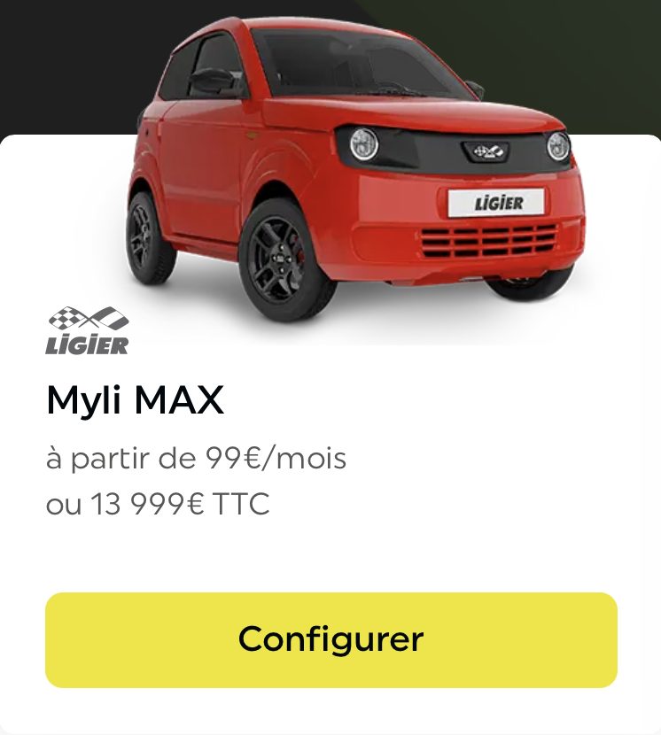 Ligier MyLi MAX voiture sans permis