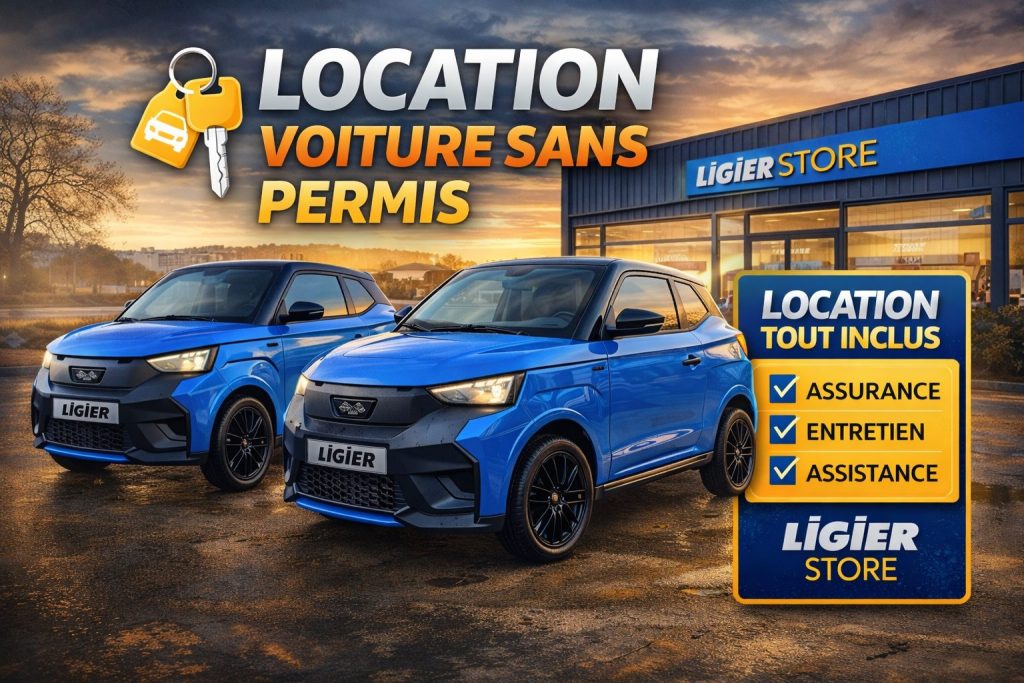 Location voiture sans permis Ligier Store Quimper Ligier Rent 